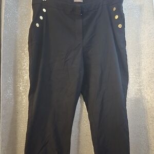 Black Pants with Gold Button Accents Maurices 18W